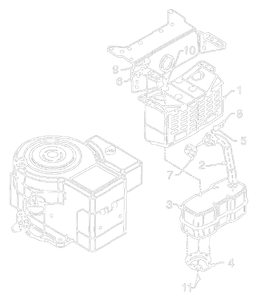 Engine Accessories, Muffler Diagram and Parts List for 13AH660F301 1999 Yard Machines Lawn Tractor
